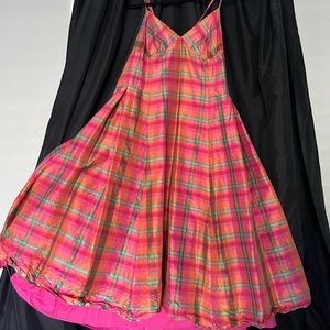 Isaac Mizrahi for Target pink/coral plaid dress Size 18